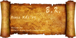 Basz Kürt névjegykártya